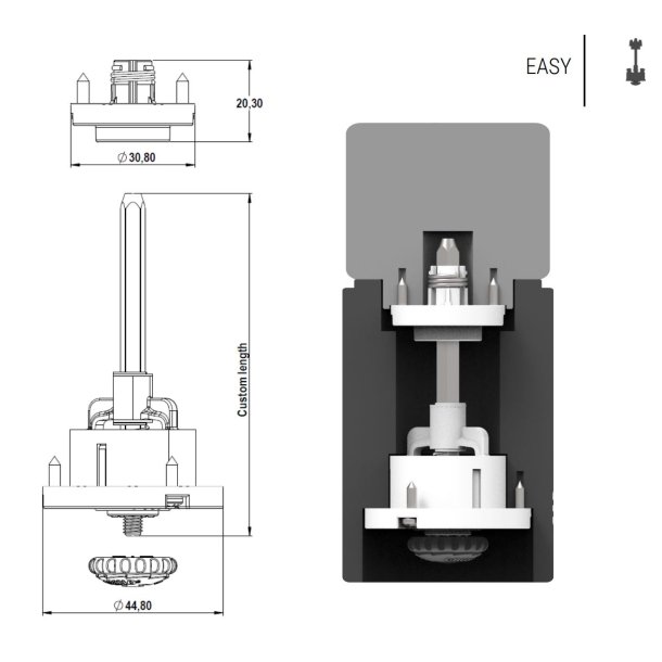 CrushGrind Easy Shaft 150mm