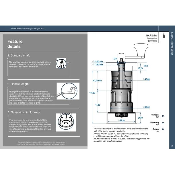 Crush grind Barista kaffekvrn