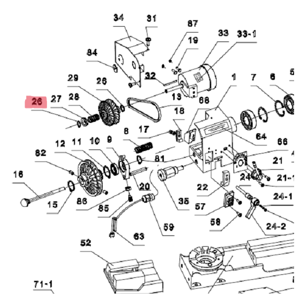 L�sering motor aksel