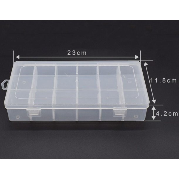 Opbevaringsboks m. 18 rum