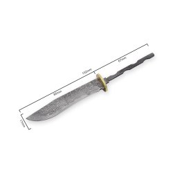 Damask kniv med frontholk