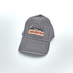 Kasket lys gr m. logo