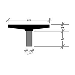 350mm Anlg MC1847 (1")