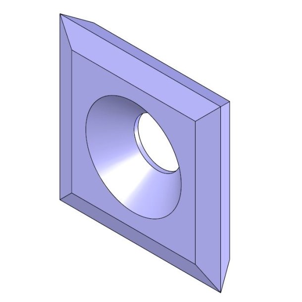 Firkantet 15x15mm Negativ platte