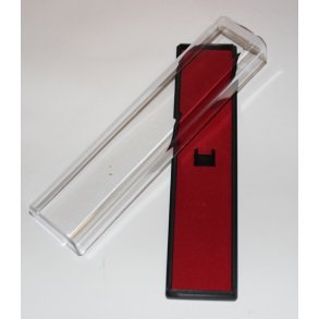 Plastboks 1 pen - firkantet - rdt indlg