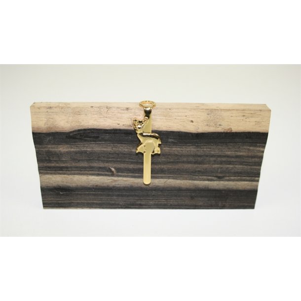 Kronhjort clips guld 7 mm rr