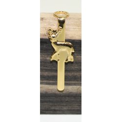 Kronhjort clips guld 7 mm rr