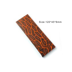 Knivskaller orange damaskus