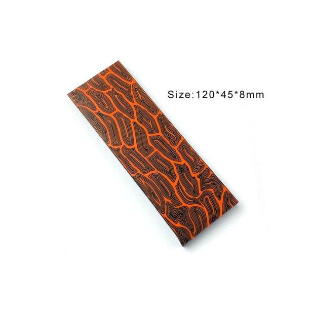 Knivskaller orange damaskus