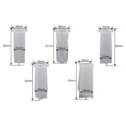 5 stk. silikone form til hndtag