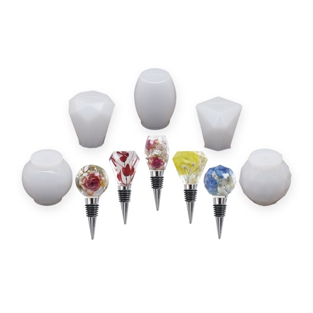 5 stk. silikone form til vinprop