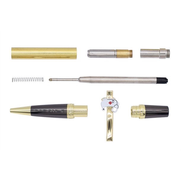 Sygeplejepen Guld/Gun metal