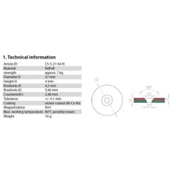 Magnet undersnket 27mm