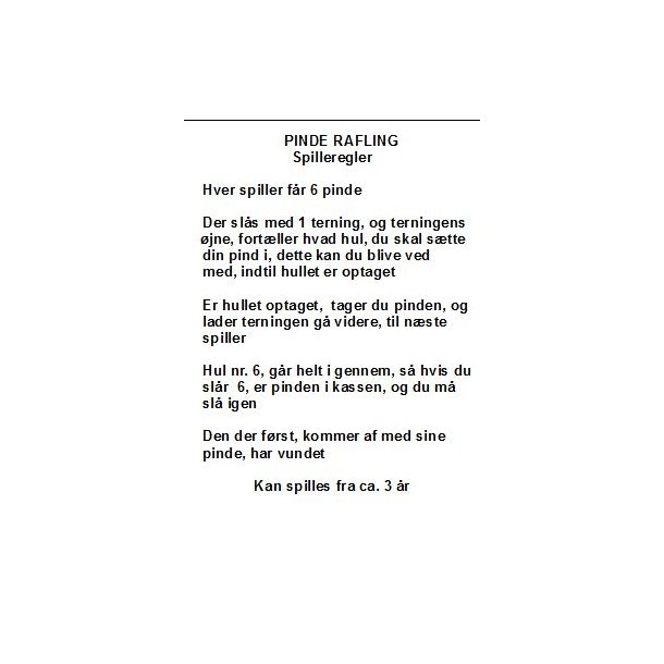  Pinderafling frdiglavet spil